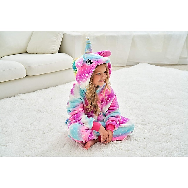 Enfant Pyjamas Kigurumi Licorne Cheval Volant Combinaison De Pyjamas