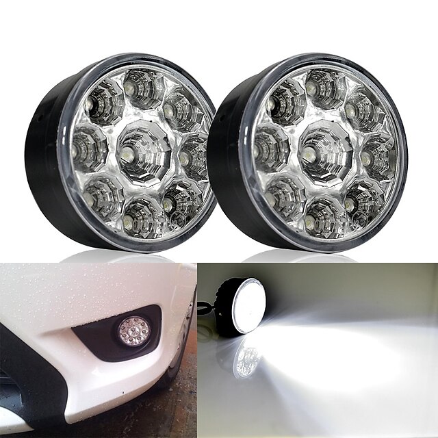 cnsunnylight 2 uds 9 leds luces de circulación diurna para coche drl