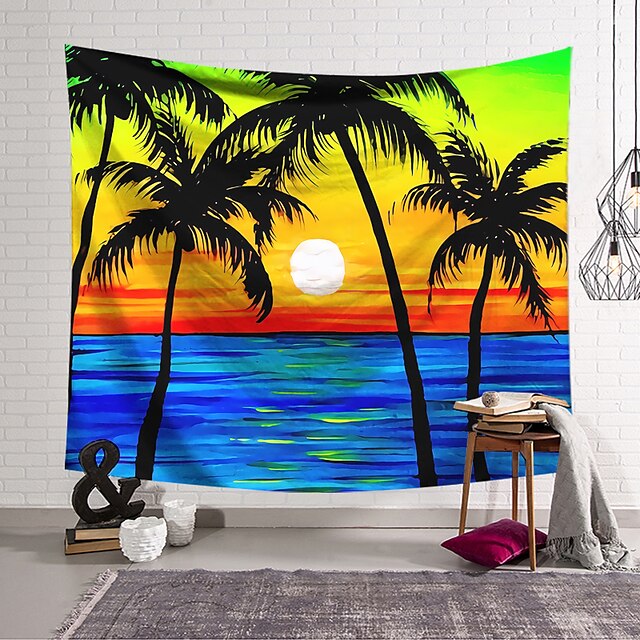 Wall Tapestry Art Decor Blanket Curtain Hanging Home Bedroom Living Room Decoration Polyester Oil Painting Sunset Coconut Tree
Wall Tapestry Art Decor Blanket Curtain Hanging Home Bedroom Living Room Decoration Polyester Oil Painting Sunset Coconut Tree