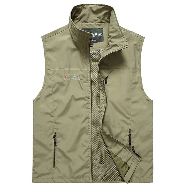 Men's Fishing Vest Hiking Vest Sleeveless V Neck Vest / Gilet Jacket Top Outdoor Quick Dry Lightweight Breathable Multi Pockets Autumn / Fall Spring Summer Polyester Solid Color Army Green Khaki Dark
Men's Fishing Vest Hiking Vest Sleeveless V Neck Vest / Gilet Jacket Top Outdoor Quick Dry Lightweight Breathable Multi Pockets Autumn / Fall Spring Summer Polyester Solid Color Army Green Khaki Dark