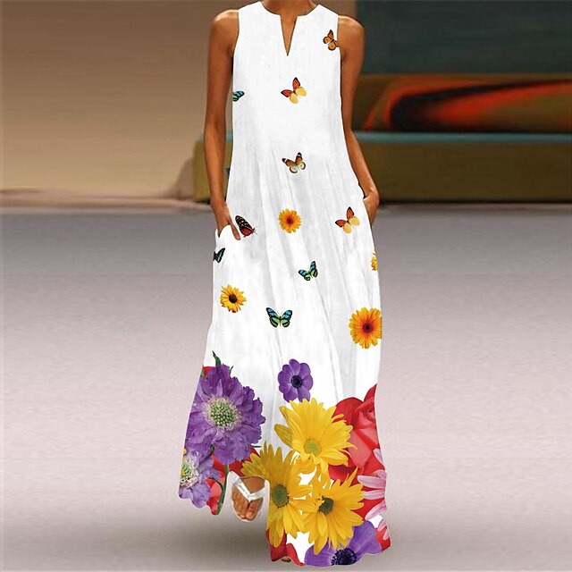 Women's Shift Dress Maxi long Dress White Black Yellow Sleeveless Butterfly Color Block Geometric Pocket Print Summer Crew Neck Stylish Elegant Casual 2022 5XL S M L XL XXL 3XL 4XL
Women's Shift Dress Maxi long Dress White Black Yellow Sleeveless Butterfly Color Block Geometric Pocket Print Summer Crew Neck Stylish Elegant Casual 2022 5XL S M L XL XXL 3XL 4XL