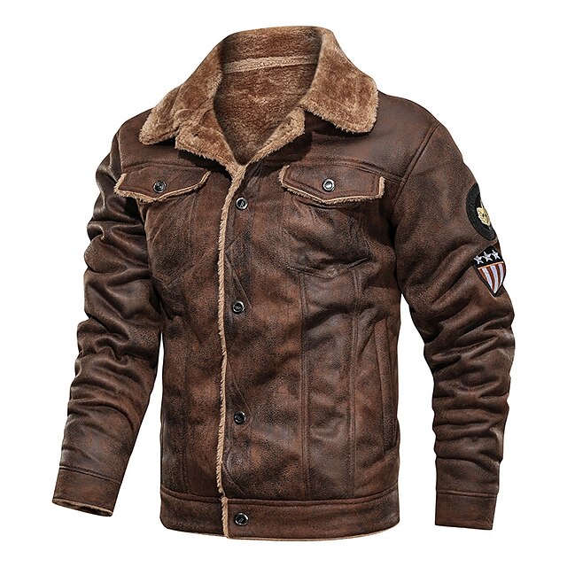 Men's Jacket Daily Winter Regular Coat Regular Fit Casual Jacket Long Sleeve non-printing Solid Colored Patchwork Khaki Black Brown
Men's Jacket Daily Winter Regular Coat Regular Fit Casual Jacket Long Sleeve non-printing Solid Colored Patchwork Khaki Black Brown