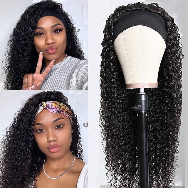 Water Wave Human Hair Band Wigs Wet and Wavy None Lace Front Wigs Human Hair Water Wave Headband Wig Glueless None Lace Wigs Human Hair for Black Women 150% Density Curly Wave Machine Made Wigs
Water Wave Human Hair Band Wigs Wet and Wavy None Lace Front Wigs Human Hair Water Wave Headband Wig Glueless None Lace Wigs Human Hair for Black Women 150% Density Curly Wave Machine Made Wigs