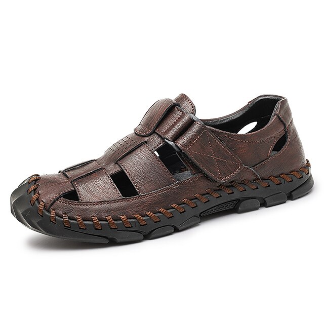 Men's Sandals Fisherman Sandals Comfort Sandals Casual Beach Daily Nappa Leather Black Gray Brown Spring
Men's Sandals Fisherman Sandals Comfort Sandals Casual Beach Daily Nappa Leather Black Gray Brown Spring