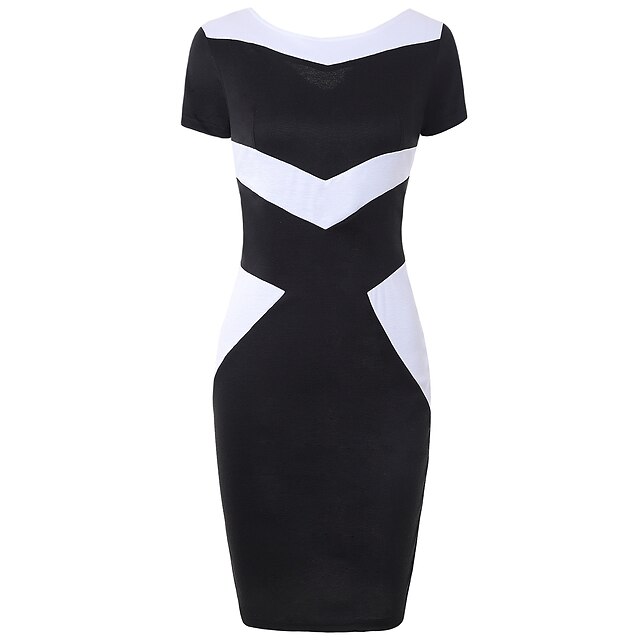 Women's Shift Dress Knee Length Dress Black Short Sleeve Solid Color Patchwork Spring Summer Crew Neck Stylish 2022 XS S M L XL XXL
Women's Shift Dress Knee Length Dress Black Short Sleeve Solid Color Patchwork Spring Summer Crew Neck Stylish 2022 XS S M L XL XXL