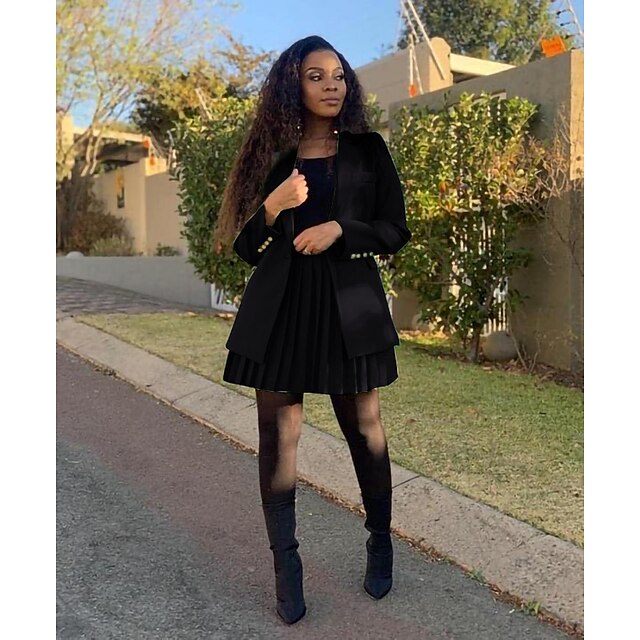 Women's Sophisticated Plain Business Office Two Piece Set Blazer Office Suit Skirt Sets Skirt Pleated Tops
Women's Sophisticated Plain Business Office Two Piece Set Blazer Office Suit Skirt Sets Skirt Pleated Tops