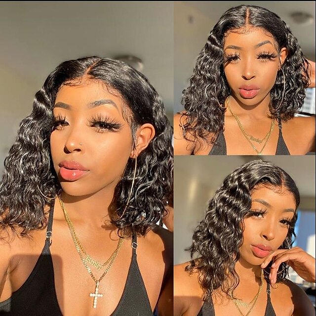 100% Human Hair13x4 Lace Front Wigs 150% 180% Density Fashion Lace Wig Short Bob Wig with Water Wave For Women
100% Human Hair13x4 Lace Front Wigs 150% 180% Density Fashion Lace Wig Short Bob Wig with Water Wave For Women