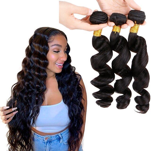 3 Bundles Hair Weaves Burmese Hair Loose Wave Human Hair Extensions Remy Human Hair Natural Color Hair Weaves / Hair Bulk 10-32 inch Natural Color Soft Smooth Women / African American Wig
3 Bundles Hair Weaves Burmese Hair Loose Wave Human Hair Extensions Remy Human Hair Natural Color Hair Weaves / Hair Bulk 10-32 inch Natural Color Soft Smooth Women / African American Wig