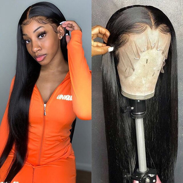 150% 180% 134 Lace Human Hair Wigs 44 Transparent Lace Human Hair Brazilian Bone Straight Front 10-30 Inch
150% 180% 134 Lace Human Hair Wigs 44 Transparent Lace Human Hair Brazilian Bone Straight Front 10-30 Inch