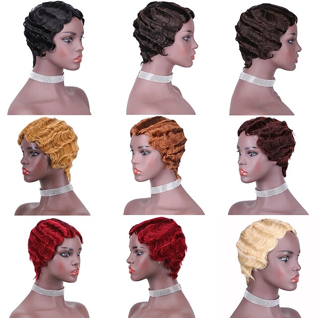 Human Hair Wig Short Loose Wave Asymmetrical Black Multi-color Soft Party Women Capless Brazilian Hair Women's Natural Black #1B Medium Auburn#30 Medium Brown#4 6 inch Party / Evening Daily Daily Wear
Human Hair Wig Short Loose Wave Asymmetrical Black Multi-color Soft Party Women Capless Brazilian Hair Women's Natural Black #1B Medium Auburn#30 Medium Brown#4 6 inch Party / Evening Daily Daily Wear