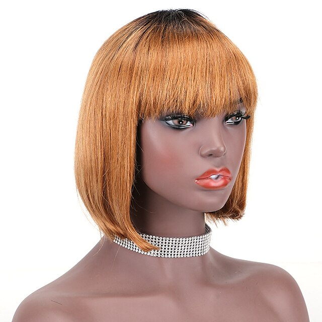 Straight Human Hair Wigs with Bangs Short Bob None Lace Human Hair Wig Full Machine Wigs 150% Density 8-14 Inch Blonde Brazilian Human Hair Capless Wigs for Black Women
Straight Human Hair Wigs with Bangs Short Bob None Lace Human Hair Wig Full Machine Wigs 150% Density 8-14 Inch Blonde Brazilian Human Hair Capless Wigs for Black Women