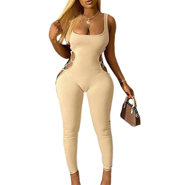 Women's Jumpsuit Backless Lace up Solid Color Square Neck Active Home Street Regular Fit Sleeveless Beige S M L Spring / Cut Out
Women's Jumpsuit Backless Lace up Solid Color Square Neck Active Home Street Regular Fit Sleeveless Beige S M L Spring / Cut Out