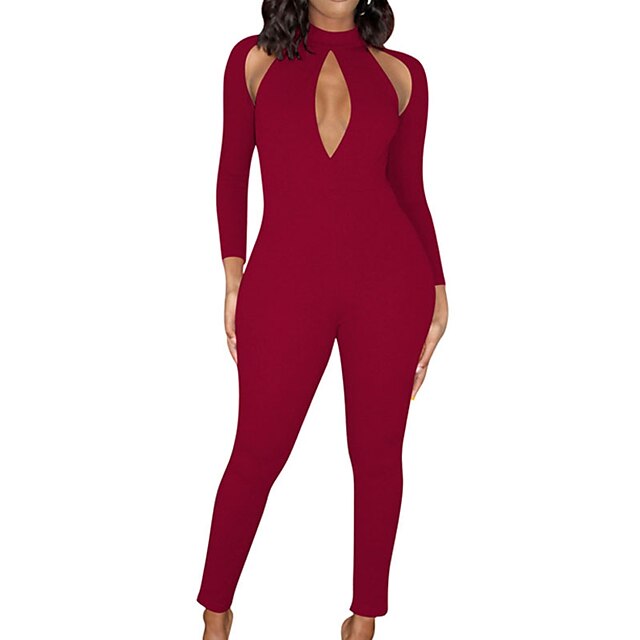 Women's Jumpsuit Cut Out Solid Color Turtleneck Active Home Street Regular Fit Long Sleeve Black Orange Red S M L Spring
Women's Jumpsuit Cut Out Solid Color Turtleneck Active Home Street Regular Fit Long Sleeve Black Orange Red S M L Spring