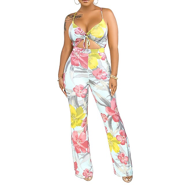 Women's Jumpsuit Print Floral Strap Casual Casual Prom Regular Fit Sleeveless Pink S M L Spring
Women's Jumpsuit Print Floral Strap Casual Casual Prom Regular Fit Sleeveless Pink S M L Spring