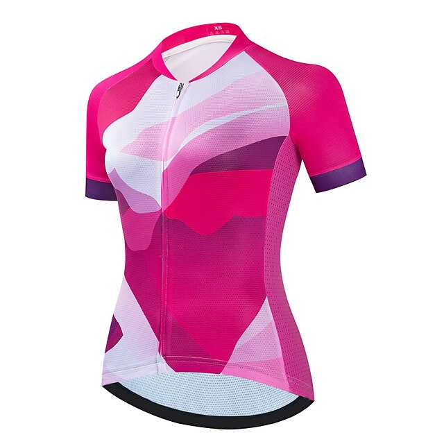 21Grams Women's Short Sleeve Cycling Jersey Summer Spandex Rose Red Color Block Bike Top Mountain Bike MTB Road Bike Cycling Quick Dry Moisture Wicking Sports Clothing Apparel / Stretchy
21Grams Women's Short Sleeve Cycling Jersey Summer Spandex Rose Red Color Block Bike Top Mountain Bike MTB Road Bike Cycling Quick Dry Moisture Wicking Sports Clothing Apparel / Stretchy