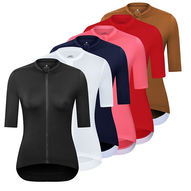 Women's Short Sleeve Cycling Jersey Summer Spandex White Black Pink Solid Color Bike Top Mountain Bike MTB Road Bike Cycling Quick Dry Moisture Wicking Sports Clothing Apparel / Athleisure
Women's Short Sleeve Cycling Jersey Summer Spandex White Black Pink Solid Color Bike Top Mountain Bike MTB Road Bike Cycling Quick Dry Moisture Wicking Sports Clothing Apparel / Athleisure