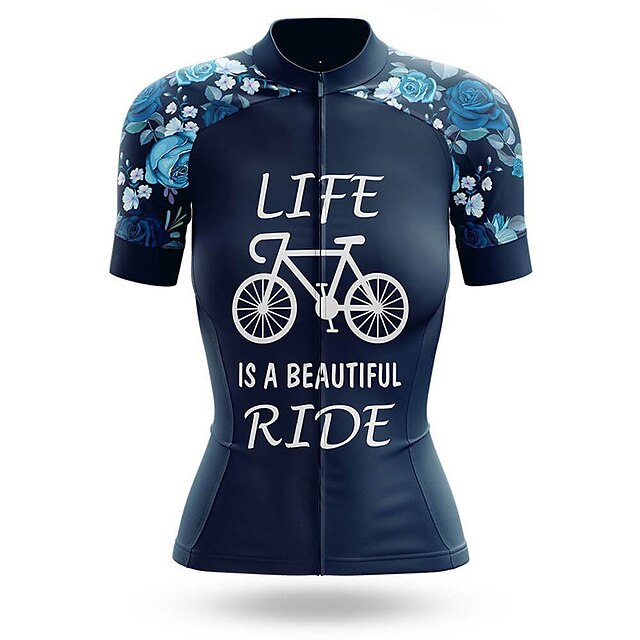21Grams Women's Short Sleeve Cycling Jersey Summer Spandex Dark Navy Floral Botanical Bike Top Mountain Bike MTB Road Bike Cycling Quick Dry Moisture Wicking Sports Clothing Apparel / Stretchy
21Grams Women's Short Sleeve Cycling Jersey Summer Spandex Dark Navy Floral Botanical Bike Top Mountain Bike MTB Road Bike Cycling Quick Dry Moisture Wicking Sports Clothing Apparel / Stretchy