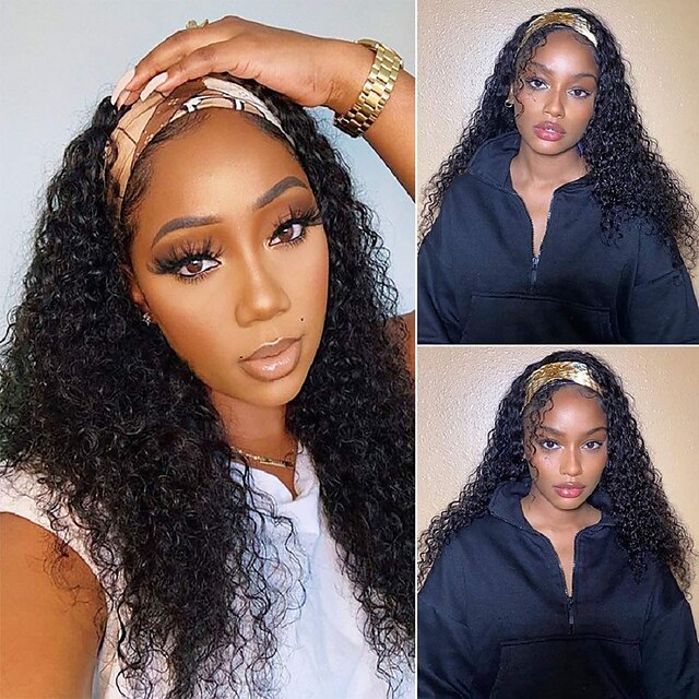 Water Wave Hair Human Hair Wig Laceless Front Wig Brazilian Human Hair Machine Made Hairband Black Women 150% Density Natural Color
Water Wave Hair Human Hair Wig Laceless Front Wig Brazilian Human Hair Machine Made Hairband Black Women 150% Density Natural Color