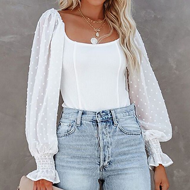 Women's Bodysuit Solid Color Off Shoulder Casual Daily Street Casual Bodycon Long Sleeve Blue White S M L Fall
Women's Bodysuit Solid Color Off Shoulder Casual Daily Street Casual Bodycon Long Sleeve Blue White S M L Fall