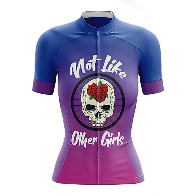 21Grams Women's Short Sleeve Cycling Jersey Summer Spandex Blue Gradient Skull Bike Top Mountain Bike MTB Road Bike Cycling Quick Dry Moisture Wicking Sports Clothing Apparel / Stretchy / Athleisure
21Grams Women's Short Sleeve Cycling Jersey Summer Spandex Blue Gradient Skull Bike Top Mountain Bike MTB Road Bike Cycling Quick Dry Moisture Wicking Sports Clothing Apparel / Stretchy / Athleisure