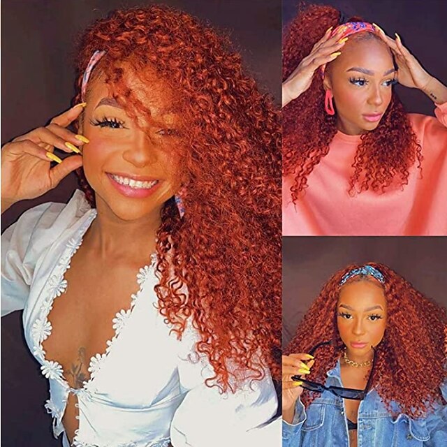 Headband Wigs for Black Women Human Hair Curly Headband Wig Glueless None Lace Front Wigs 10A Brizilian Remy Hair 180% Density Machine Made Headband Wig Human Hair 1B/RED
Headband Wigs for Black Women Human Hair Curly Headband Wig Glueless None Lace Front Wigs 10A Brizilian Remy Hair 180% Density Machine Made Headband Wig Human Hair 1B/RED