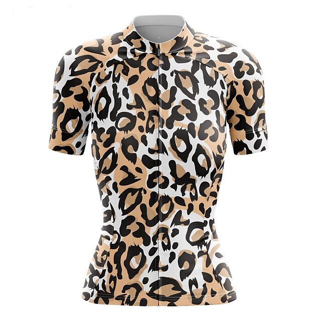 21Grams Women's Short Sleeve Cycling Jersey Summer Spandex Khaki Leopard Bike Top Mountain Bike MTB Road Bike Cycling Quick Dry Moisture Wicking Sports Clothing Apparel / Stretchy / Athleisure
21Grams Women's Short Sleeve Cycling Jersey Summer Spandex Khaki Leopard Bike Top Mountain Bike MTB Road Bike Cycling Quick Dry Moisture Wicking Sports Clothing Apparel / Stretchy / Athleisure