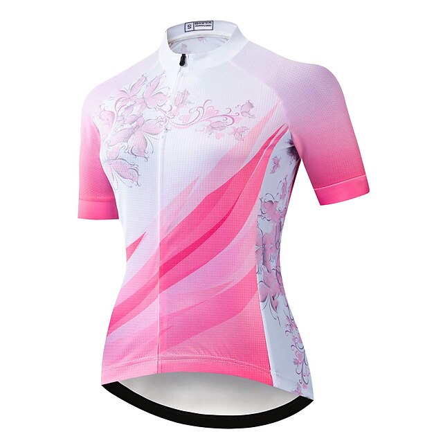21Grams Women's Short Sleeve Cycling Jersey Summer Spandex Pink Floral Botanical Bike Top Mountain Bike MTB Road Bike Cycling Quick Dry Moisture Wicking Sports Clothing Apparel / Stretchy
21Grams Women's Short Sleeve Cycling Jersey Summer Spandex Pink Floral Botanical Bike Top Mountain Bike MTB Road Bike Cycling Quick Dry Moisture Wicking Sports Clothing Apparel / Stretchy