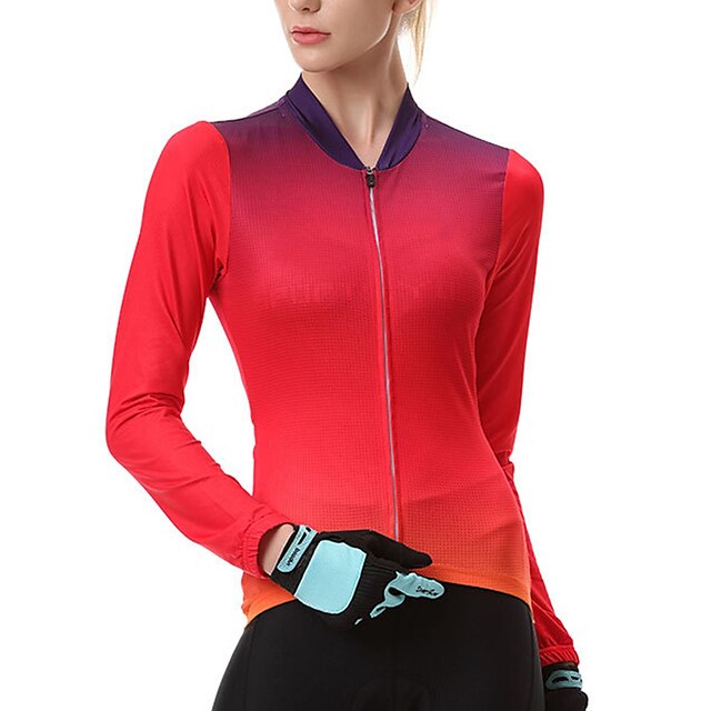 21Grams Women's Long Sleeve Cycling Jersey Spandex Red Gradient Bike Top Mountain Bike MTB Road Bike Cycling Quick Dry Moisture Wicking Sports Clothing Apparel / Stretchy / Athleisure
21Grams Women's Long Sleeve Cycling Jersey Spandex Red Gradient Bike Top Mountain Bike MTB Road Bike Cycling Quick Dry Moisture Wicking Sports Clothing Apparel / Stretchy / Athleisure