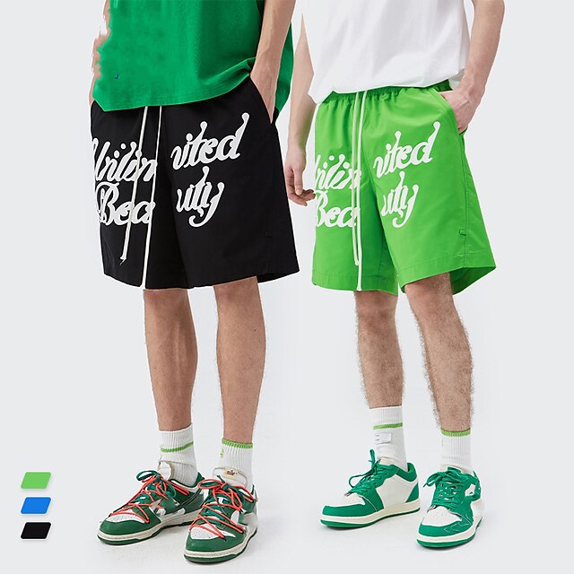Men's Stylish Casual / Sporty Shorts Elastic Drawstring Design Knee Length Pants Sports Outdoor Daily Micro-elastic Letter Comfort Breathable Mid Waist Green Blue Black S M L XL
Men's Stylish Casual / Sporty Shorts Elastic Drawstring Design Knee Length Pants Sports Outdoor Daily Micro-elastic Letter Comfort Breathable Mid Waist Green Blue Black S M L XL