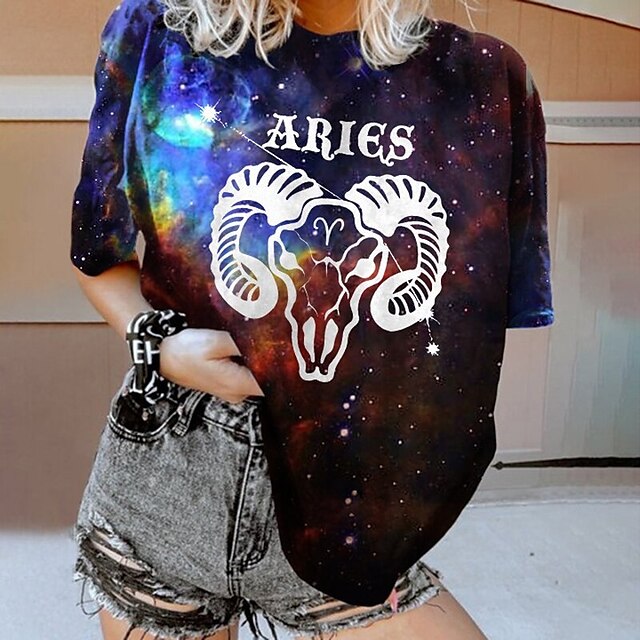 Women's Geometric T shirt Galaxy Animal Print Round Neck Ethnic Vintage Tops Navy Blue / 3D Print
Women's Geometric T shirt Galaxy Animal Print Round Neck Ethnic Vintage Tops Navy Blue / 3D Print