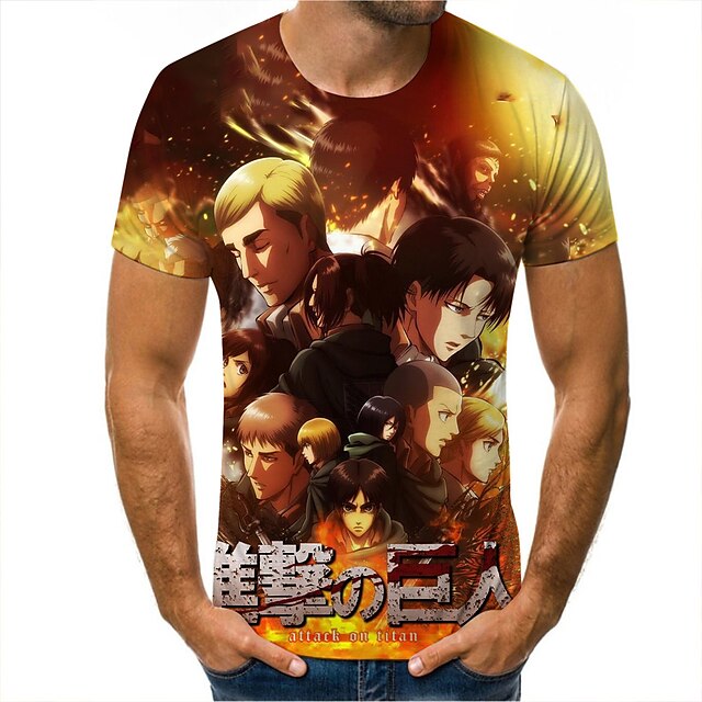 Inspired by Attack on Titan Eren Yeager Levi·Ackerman T-shirt Cartoon 100% Polyester Anime Harajuku Graphic Kawaii T-shirt For Men's / Women's / Couple's
Inspired by Attack on Titan Eren Yeager Levi·Ackerman T-shirt Cartoon 100% Polyester Anime Harajuku Graphic Kawaii T-shirt For Men's / Women's / Couple's