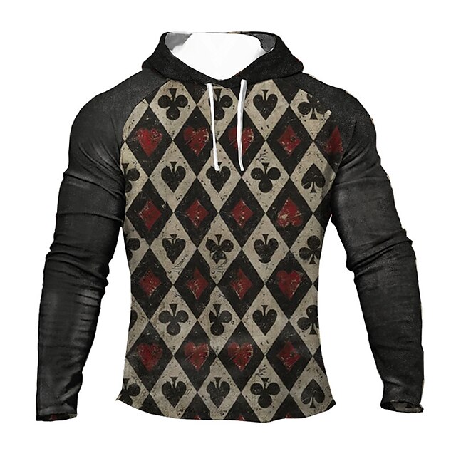 Men's Unisex Pullover Hoodie Sweatshirt Geometric Graphic Prints Poker Print Daily Sports 3D Print Casual Designer Hoodies Sweatshirts Black
Men's Unisex Pullover Hoodie Sweatshirt Geometric Graphic Prints Poker Print Daily Sports 3D Print Casual Designer Hoodies Sweatshirts Black