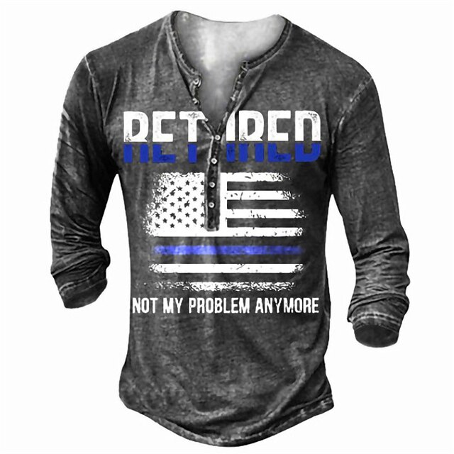 Men's Unisex Henley Shirt T shirt 3D Print Graphic Prints National Flag Henley Street Daily Button-Down Print Long Sleeve Tops Basic Casual Fashion Retro Gray
Men's Unisex Henley Shirt T shirt 3D Print Graphic Prints National Flag Henley Street Daily Button-Down Print Long Sleeve Tops Basic Casual Fashion Retro Gray