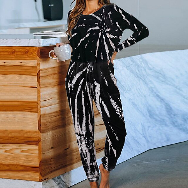 Women's Jumpsuit Print Tie Dye Crew Neck Casual Street Daily Regular Fit Long Sleeve Green Blue Black S M L Spring
Women's Jumpsuit Print Tie Dye Crew Neck Casual Street Daily Regular Fit Long Sleeve Green Blue Black S M L Spring