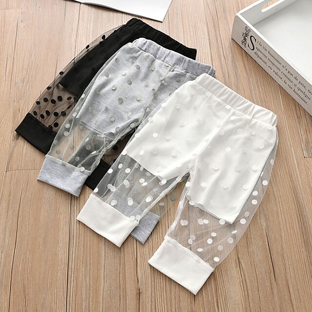 Kids Girls' Leggings White Black Gray Polka Dot Mesh Summer Active Daily 2-6 Years
Kids Girls' Leggings White Black Gray Polka Dot Mesh Summer Active Daily 2-6 Years