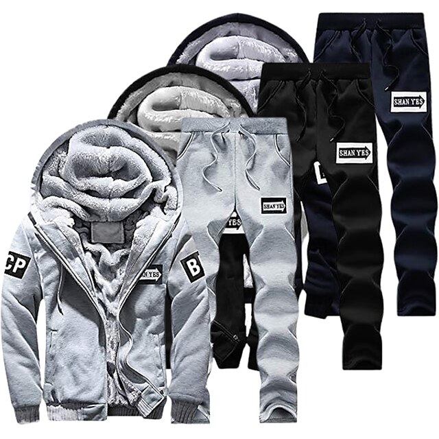 Men's Long Sleeve Tracksuit Full Zip Casual Athleisure Winter Fleece Thermal Warm Breathable Soft Fitness Gym Workout Running Jogging Sportswear Normal Black Gray Navy Blue Activewear Micro-elastic
Men's Long Sleeve Tracksuit Full Zip Casual Athleisure Winter Fleece Thermal Warm Breathable Soft Fitness Gym Workout Running Jogging Sportswear Normal Black Gray Navy Blue Activewear Micro-elastic