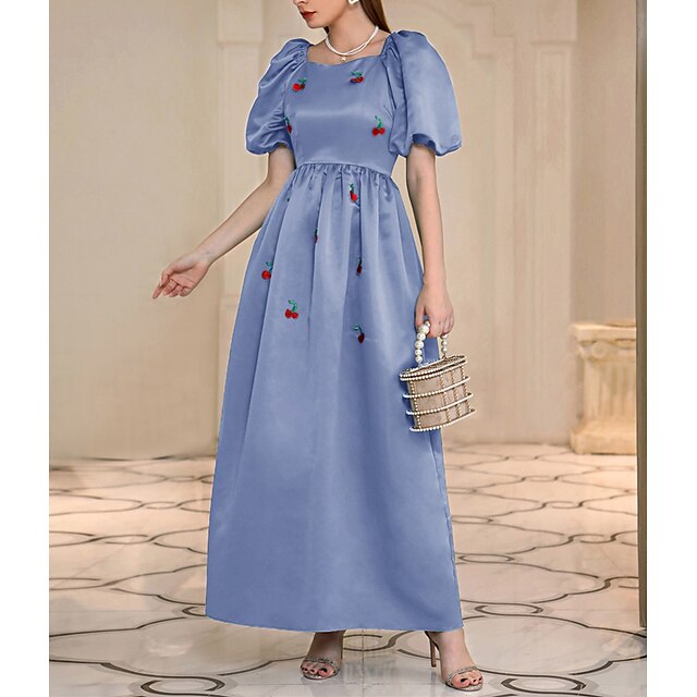 Women's A Line Dress Maxi long Dress Blue Short Sleeve Solid Color Chiffon Spring Summer Crew Neck Elegant Luxurious Elegant Cap Sleeve Mesh S M L XL / Party Dress / 3D Print
Women's A Line Dress Maxi long Dress Blue Short Sleeve Solid Color Chiffon Spring Summer Crew Neck Elegant Luxurious Elegant Cap Sleeve Mesh S M L XL / Party Dress / 3D Print