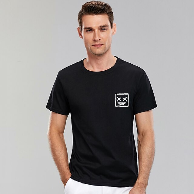 Men's Unisex T shirt Hot Stamping Graphic Graphic Prints Emoji Face Crew Neck Casual Daily Print Short Sleeve Tops Basic Designer Big and Tall White Black
Men's Unisex T shirt Hot Stamping Graphic Graphic Prints Emoji Face Crew Neck Casual Daily Print Short Sleeve Tops Basic Designer Big and Tall White Black