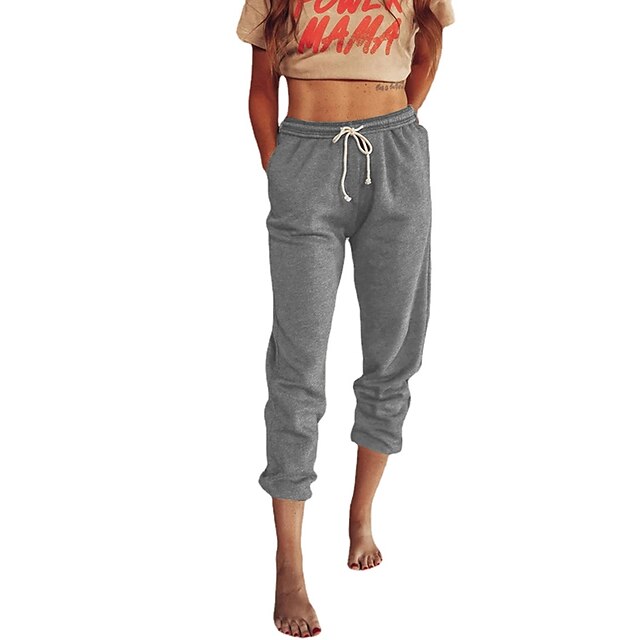 Women's Simple Chino Active Jogger Drawstring Elastic Waist Full Length Pants Casual Daily Micro-elastic Solid Color Cotton Blend Comfort High Waist ArmyGreen Black Wine Light gray Dark Gray S M L XL
Women's Simple Chino Active Jogger Drawstring Elastic Waist Full Length Pants Casual Daily Micro-elastic Solid Color Cotton Blend Comfort High Waist ArmyGreen Black Wine Light gray Dark Gray S M L XL