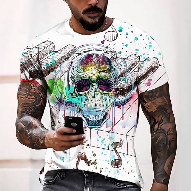 Men's Tee T shirt 3D Print Graphic Round Neck Casual Daily 3D Print Short Sleeve Tops Fashion Designer Cool Comfortable White
Men's Tee T shirt 3D Print Graphic Round Neck Casual Daily 3D Print Short Sleeve Tops Fashion Designer Cool Comfortable White