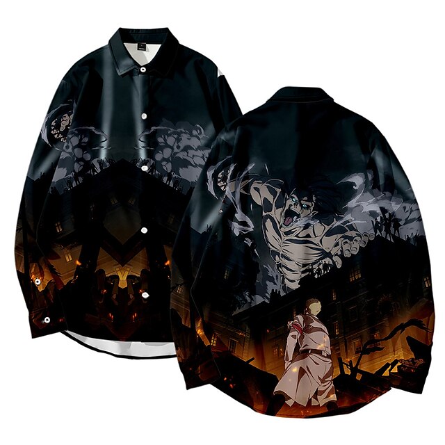 Inspired by Attack on Titan Eren Yeager Cosplay Costume Cartoon Terylene Anime Harajuku Graphic Shirt For Men's / Women's
Inspired by Attack on Titan Eren Yeager Cosplay Costume Cartoon Terylene Anime Harajuku Graphic Shirt For Men's / Women's