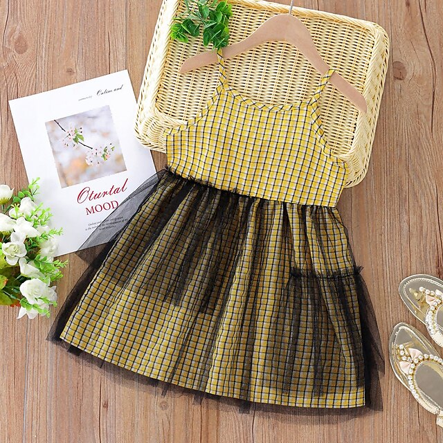 Kids Little Girls' Dress Plaid Strap Dress Daily Pegeant Patchwork Multicolor Above Knee Sleeveless Princess Cute Dresses Children's Day Summer Regular Fit 1 PC 4-13 Years
Kids Little Girls' Dress Plaid Strap Dress Daily Pegeant Patchwork Multicolor Above Knee Sleeveless Princess Cute Dresses Children's Day Summer Regular Fit 1 PC 4-13 Years