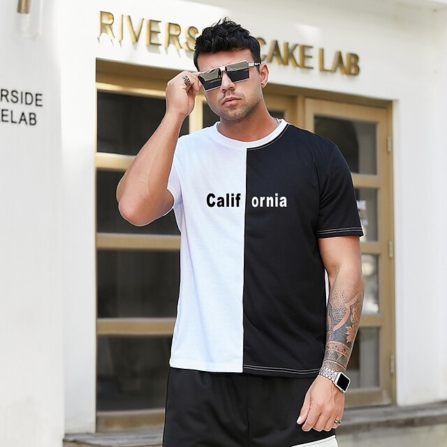 Men's T shirt Hot Stamping Color Block Graphic Prints Letter Crew Neck Street Casual Print Short Sleeve Tops Basic Fashion Designer Big and Tall White Yellow
Men's T shirt Hot Stamping Color Block Graphic Prints Letter Crew Neck Street Casual Print Short Sleeve Tops Basic Fashion Designer Big and Tall White Yellow