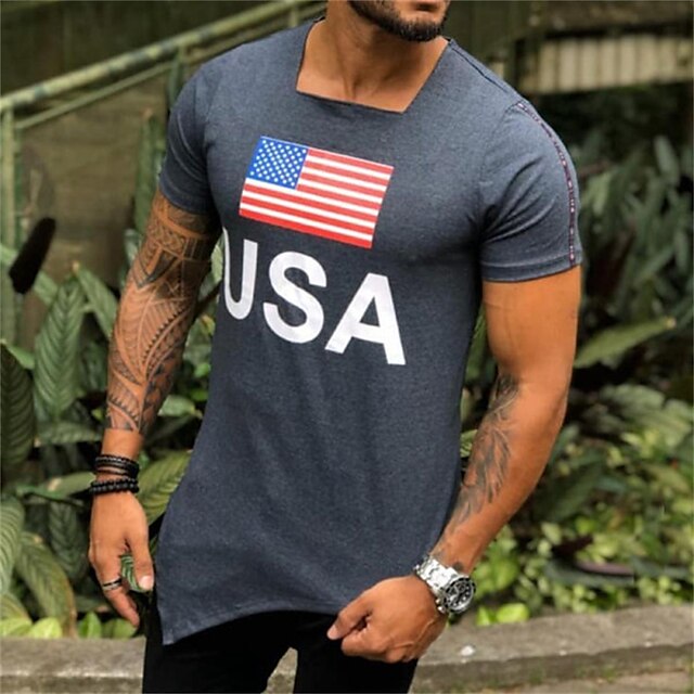 Men's T shirt Hot Stamping Graphic American Flag Crew Neck Casual Daily Print Short Sleeve Tops Lightweight Fashion Big and Tall Sports Dark Gray
Men's T shirt Hot Stamping Graphic American Flag Crew Neck Casual Daily Print Short Sleeve Tops Lightweight Fashion Big and Tall Sports Dark Gray