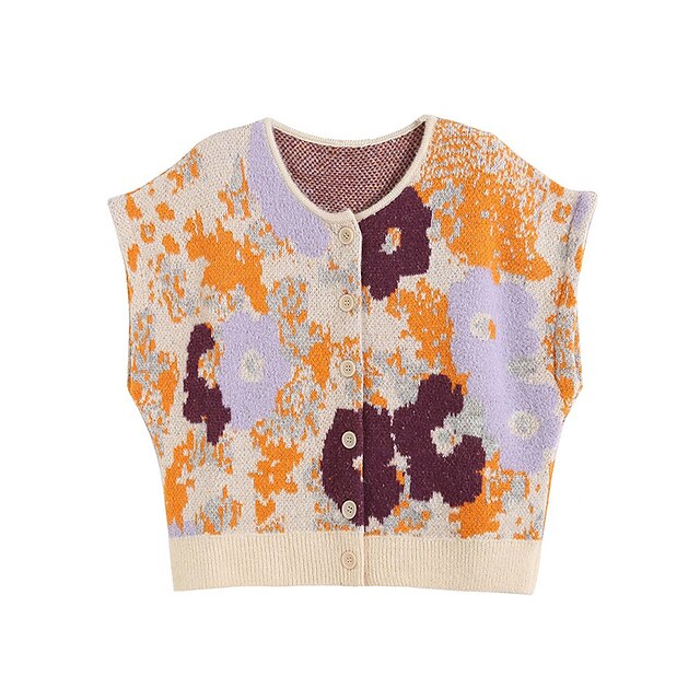 Women's Vest Knitted Print Stylish Sleeveless Sweater Cardigans Crew Neck Spring Yellow
Women's Vest Knitted Print Stylish Sleeveless Sweater Cardigans Crew Neck Spring Yellow