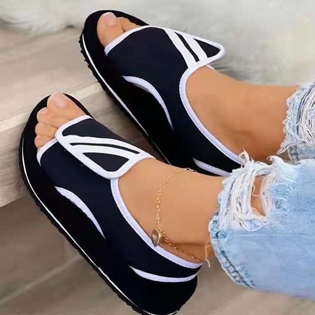 Women's Sandals Flat Heel Round Toe Daily Synthetics Loafer Spring Summer Solid Colored Black Pink Blue
Women's Sandals Flat Heel Round Toe Daily Synthetics Loafer Spring Summer Solid Colored Black Pink Blue