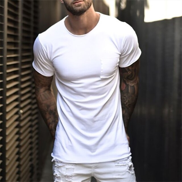 Men's T shirt Solid Color Crew Neck Casual Daily Short Sleeve Tops Lightweight Fashion Big and Tall Sports White
Men's T shirt Solid Color Crew Neck Casual Daily Short Sleeve Tops Lightweight Fashion Big and Tall Sports White