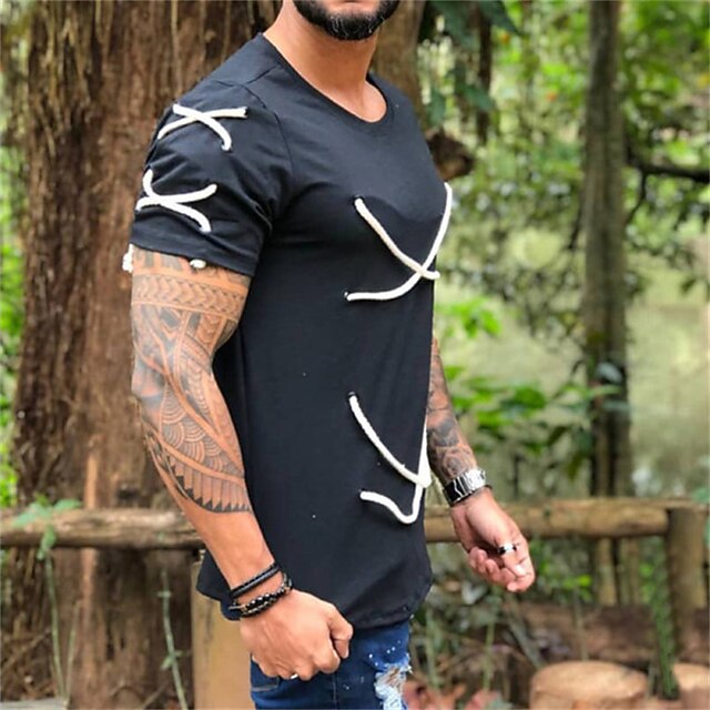 Men's T shirt Solid Colored Crew Neck Casual Daily Drawstring Short Sleeve Tops Lightweight Fashion Big and Tall Sports Black
Men's T shirt Solid Colored Crew Neck Casual Daily Drawstring Short Sleeve Tops Lightweight Fashion Big and Tall Sports Black