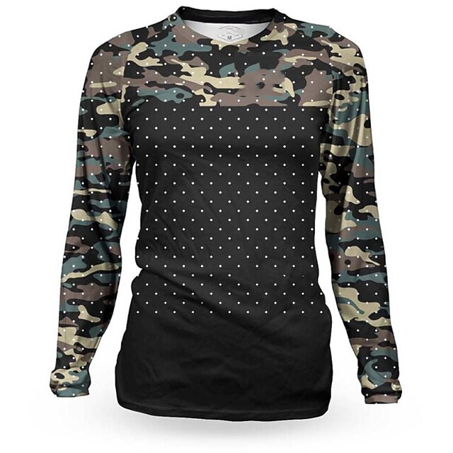 21Grams Women's Long Sleeve Downhill Jersey Spandex Army Green Rose Red Polka Dot Camo / Camouflage Bike Top Mountain Bike MTB Road Bike Cycling Quick Dry Moisture Wicking Sports Clothing Apparel
21Grams Women's Long Sleeve Downhill Jersey Spandex Army Green Rose Red Polka Dot Camo / Camouflage Bike Top Mountain Bike MTB Road Bike Cycling Quick Dry Moisture Wicking Sports Clothing Apparel