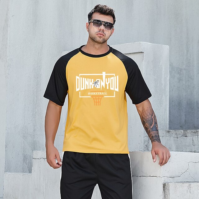 Men's T shirt Hot Stamping Color Block Graphic Prints Letter Crew Neck Street Casual Print Short Sleeve Tops Basic Fashion Designer Big and Tall Black Yellow
Men's T shirt Hot Stamping Color Block Graphic Prints Letter Crew Neck Street Casual Print Short Sleeve Tops Basic Fashion Designer Big and Tall Black Yellow